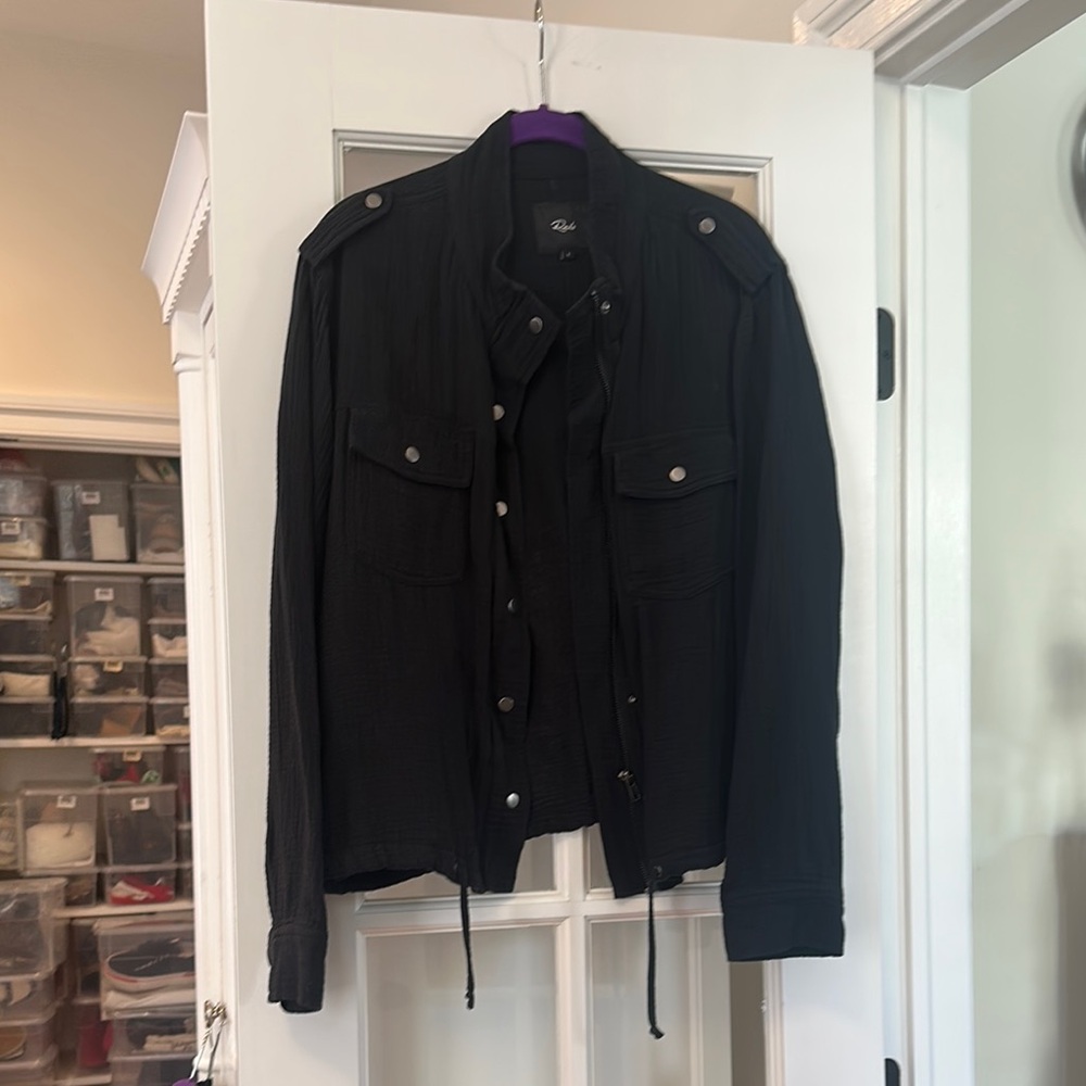 Rails Black Military-Style Lightweight Jacket